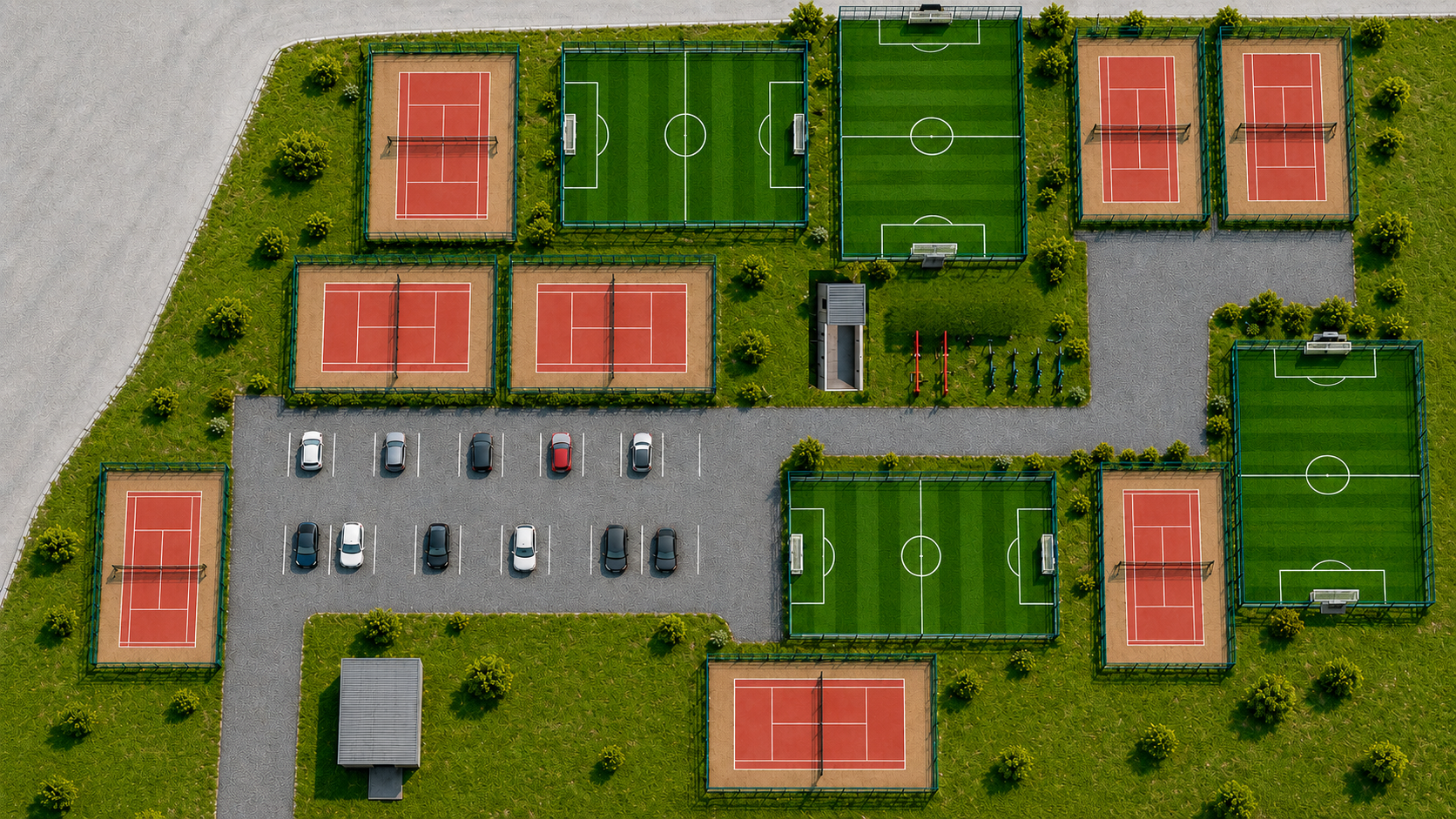 Croquis realista de Montes Country Club